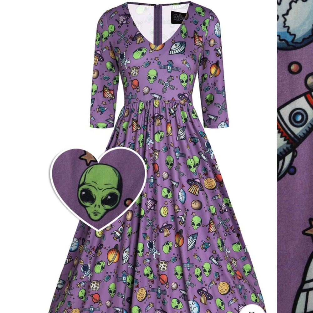 Dolly and dotty space Alien dress size 8 UK